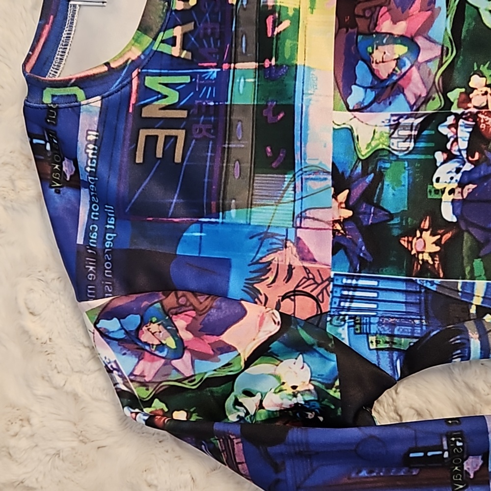'In Control Clothing' UNISEX Anime vapewave graphic sweatshirt Medium - Picture 2 of 8